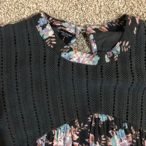 Volcom Super Soft Floral Smock Dress, S - Picture 2 of 7